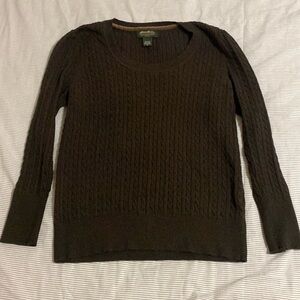 Eddie Bauer crew neck cable knit sweater. Size XL